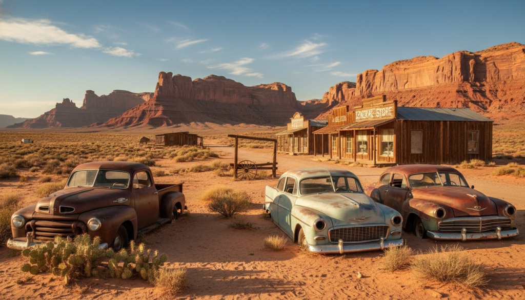 Route 66 ghost towns Arizona desert landscape